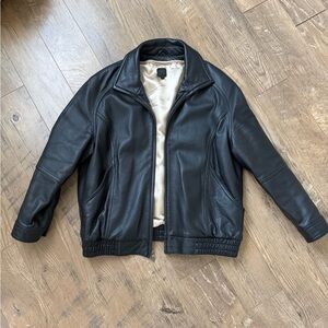 Wilsons Leather bomber Black Jacket
